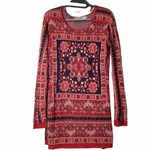 Blue Rain Intarsia knit dress size S